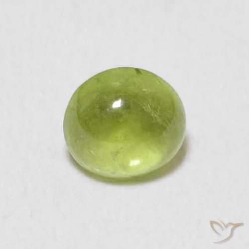 0.69ct Натуральный Ярко-зеленый Сфен, Овал, Прозрачный