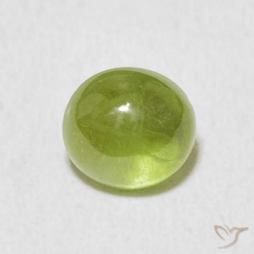 1.64ct Натуральный Ярко-зеленый Сфен, Овал, Прозрачный