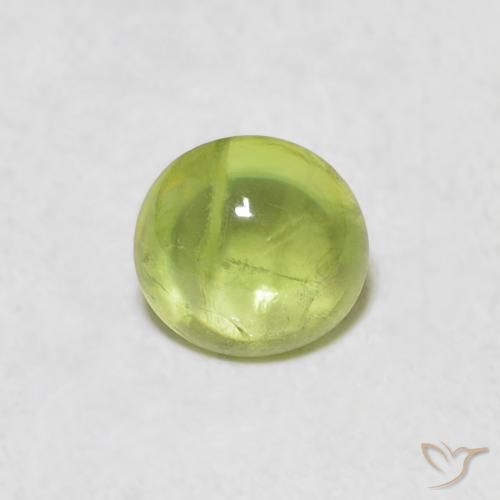 1.17ct Натуральный Живой желтовато-зеленый Сфен, Овал, Прозрачный