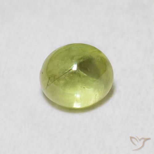1.42ct Натуральный Лаймово-зеленый Сфен, Овал, Прозрачный
