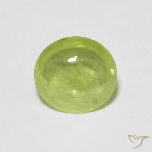 0.80ct Натуральный Ярко-зеленый Сфен, Овал, Прозрачный