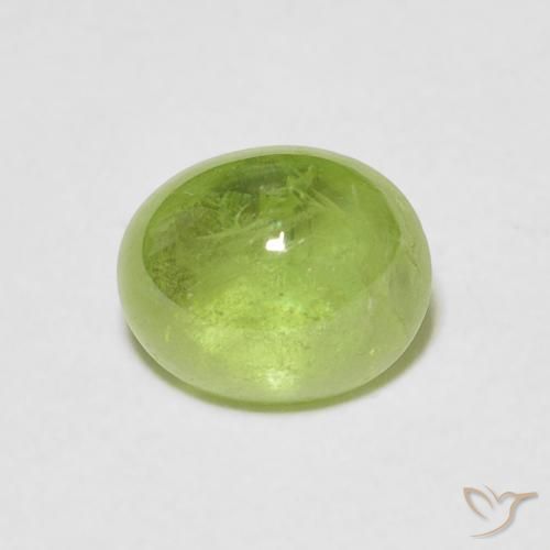 1.76ct Натуральный Ярко-зеленый Сфен, Овал, Прозрачный
