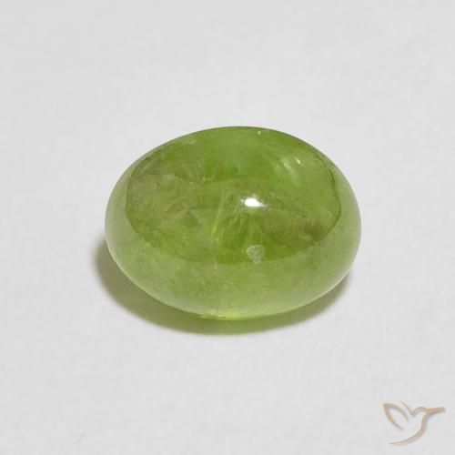 1.77ct Натуральный Средний зеленый Сфен, Овал, Прозрачный