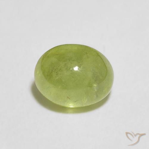1.81ct Натуральный Ярко-зеленый Сфен, Овал, Прозрачный