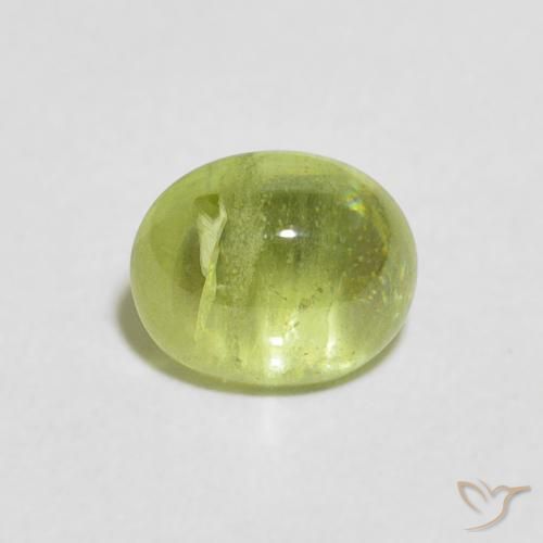 1.20ct Натуральный Ярко-зеленый Сфен, Овал, Прозрачный