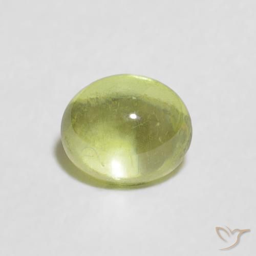 0.53ct Натуральный Лаймово-зеленый Сфен, Овал, Прозрачный