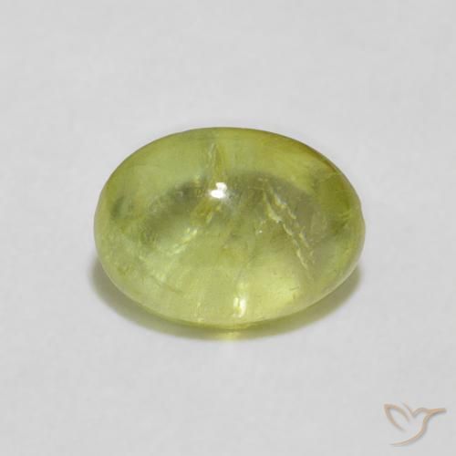 1.86ct Натуральный Светло-зеленый Сфен, Овал, Прозрачный