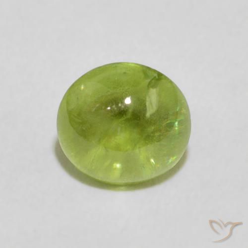 1.18ct Натуральный Средний зеленый Сфен, Овал, Прозрачный