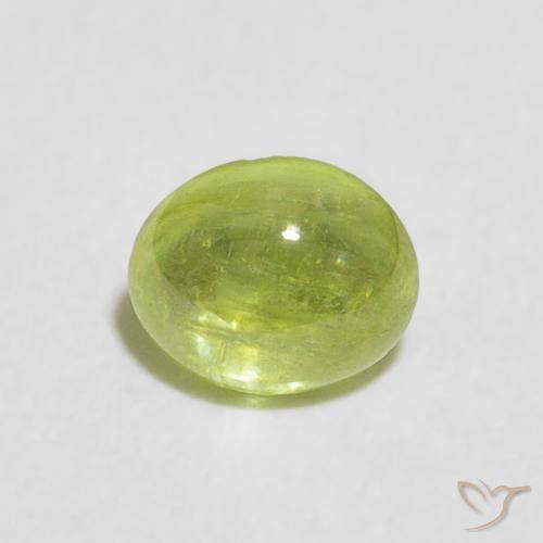 0.72ct Натуральный Средний зеленый Сфен, Овал, Прозрачный