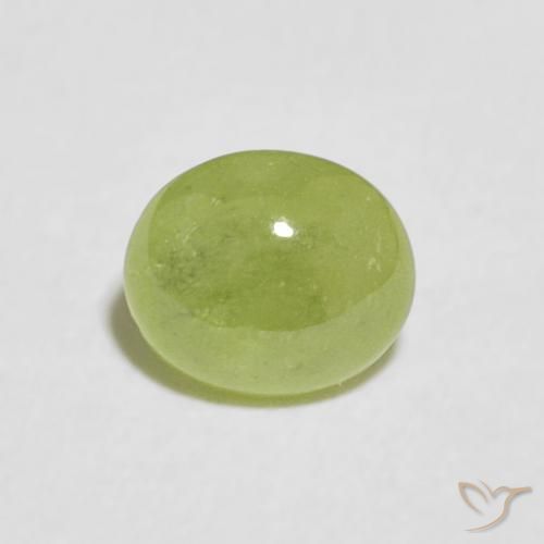 0.82ct Натуральный Ярко-зеленый Сфен, Овал, Прозрачный