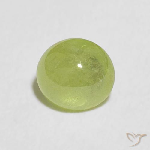 0.82ct Натуральный Ярко-зеленый Сфен, Овал, Прозрачный