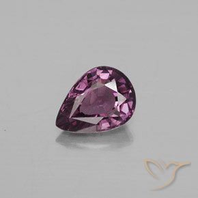 1.33ct Натуральный Темно-пурпурный шпинель, Форма груши, Чистота VVS