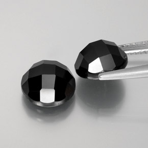 7.76 карата, натуральный Шерл шпинель, Огранка Круг, Непрозрачный