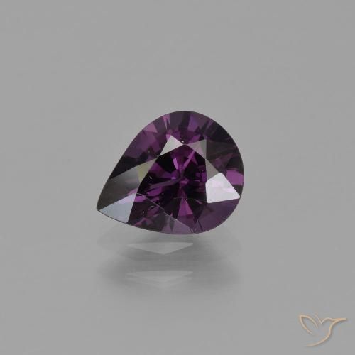 1.02ct Натуральный Малиновый красный фиолетовый шпинель, Форма груши, Чистота VVS
