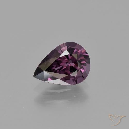 1.10ct Натуральный Темно-пурпурный шпинель, Форма груши, Чистота VVS
