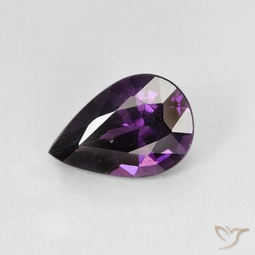 1.08ct Натуральный Виноградно-фиолетовый шпинель, Форма груши, Чистота VS