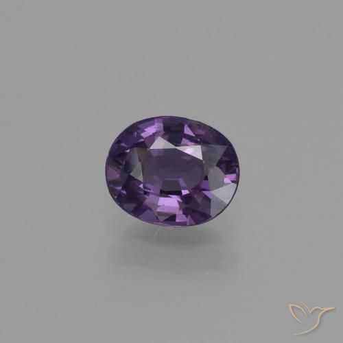 1.00ct Натуральный Виноградно-фиолетовый шпинель, Овал, VS-SI