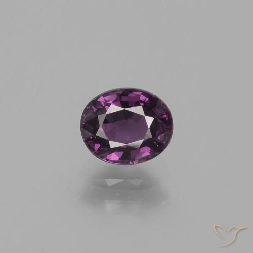 0.89ct Натуральный Средне-темно-фиолетовый шпинель, Овал, Чистота VVS