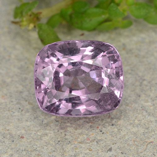 1.45ct Натуральный Светло-серовато-фиолетовый шпинель, Подушка, Чистота VS
