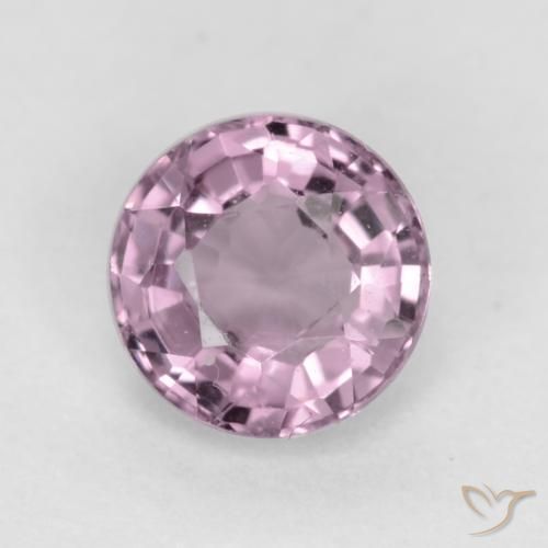 0.58ct Натуральный Очень светлый розовато-фиолетовый шпинель, Круглый, Чистота VVS