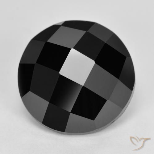 7.27ct Натуральный Черный шпинель, Круглый, Непрозрачный