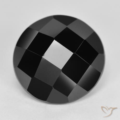 6.27ct Натуральный Черный шпинель, Круглый, Непрозрачный