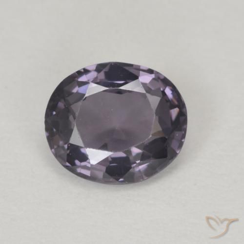 0.61ct Натуральный Серый фиолетовый шпинель, Овал, Чистота VVS