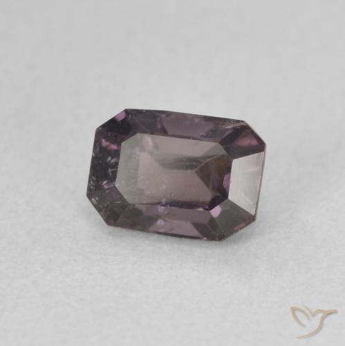 0.78ct Натуральный Темно-пурпурный шпинель, Изумрудная огранка, Чистота VS