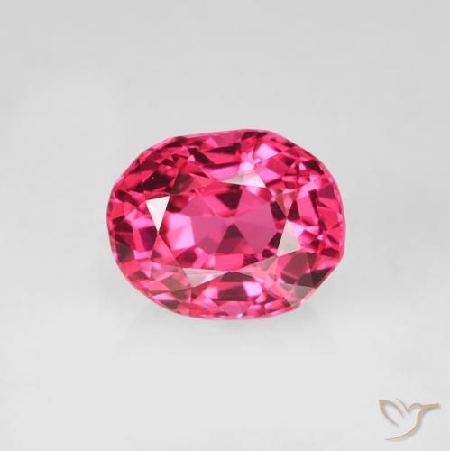 0.58ct Натуральный Темно-розовый шпинель, Овал, Чистота VS, Photo A