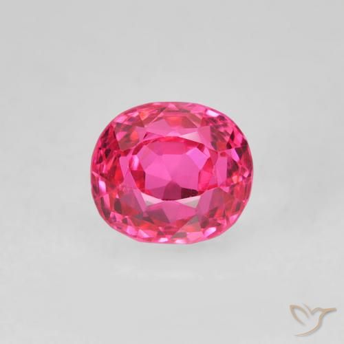 0.58ct Натуральный Ярко-розовый шпинель, Овал, Чистота VS