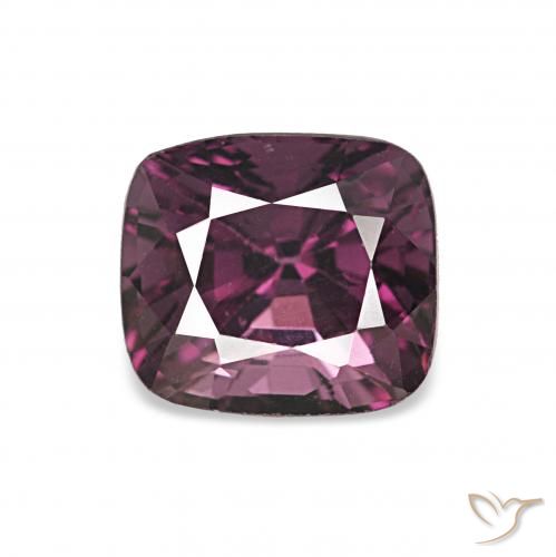 1.38ct Темно-фиолетовый красный Шпинель, Подушка, Чистота VVS