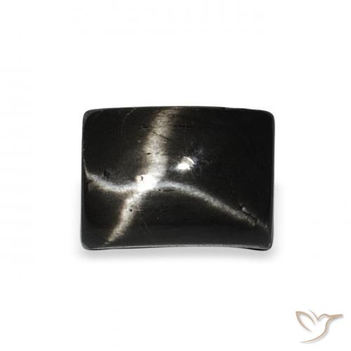2.85ct Натуральный Черный Звездчатый Диопсид, Огранка Багет, Непрозрачный