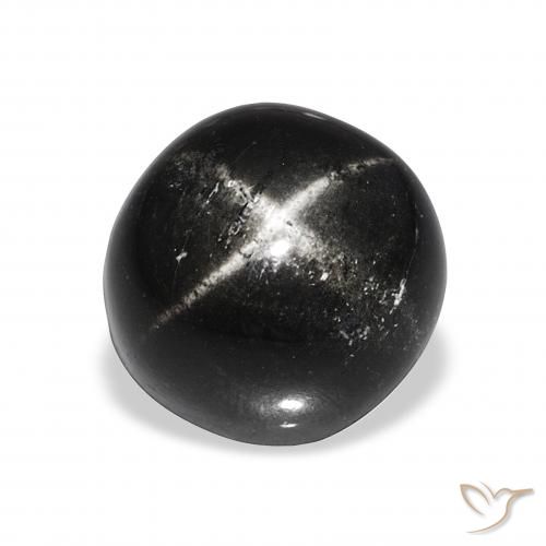 10.11ct Черный Звездчатый Диопсид, Круглый, Непрозрачный