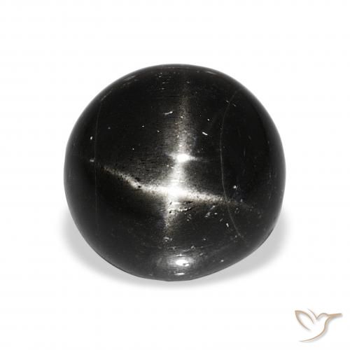 8.50ct Черный Звездчатый Диопсид, Круглый, Непрозрачный