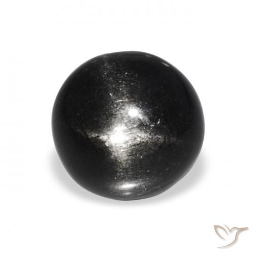 3.64ct Черный Звездчатый Диопсид, Круглый, Непрозрачный