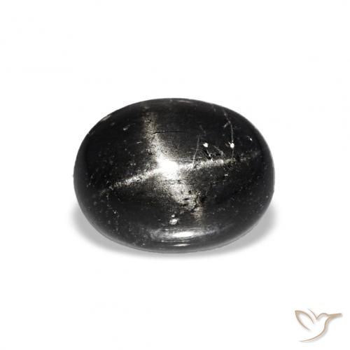 1.56ct Черный Звездчатый Диопсид, Овал, Непрозрачный