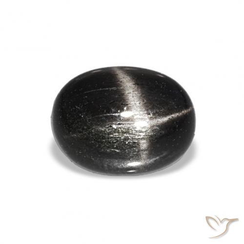 1.81ct Черный Звездчатый Диопсид, Овал, Непрозрачный