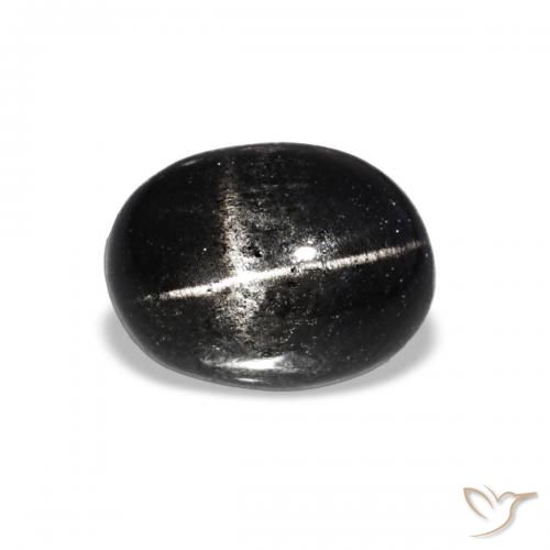 1.56ct Черный Звездчатый Диопсид, Овал, Непрозрачный