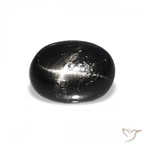 1.74ct Черный Звездчатый Диопсид, Овал, Прозрачный