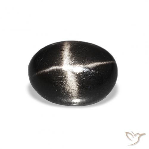 1.55ct Черный Звездчатый Диопсид, Овал, Непрозрачный