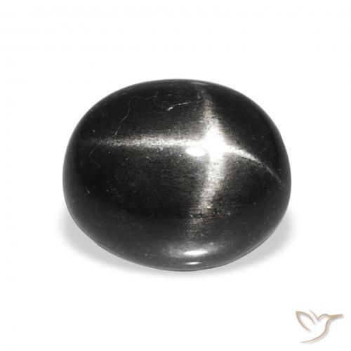 5.49ct Черный Звездчатый Диопсид, Овал, Непрозрачный