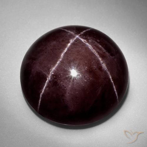 73.16ct Натуральный Темно-красный Звездчатый Гранат, Круглый, Непрозрачный