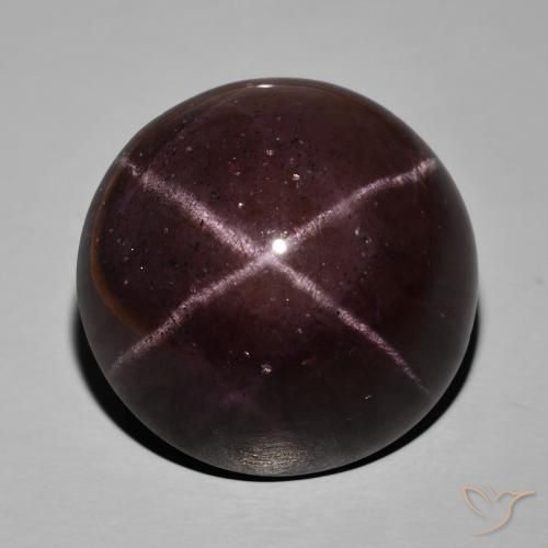 86.18ct Натуральный Темно-красный Звездчатый Гранат, Круглый, Непрозрачный