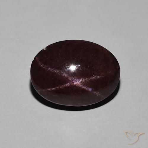 8.91ct Натуральный Темно-красный Звездчатый Гранат, Овал, Непрозрачный