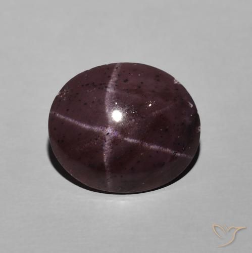 6.74ct Натуральный Темно-красный Звездчатый Гранат, Овал, Непрозрачный