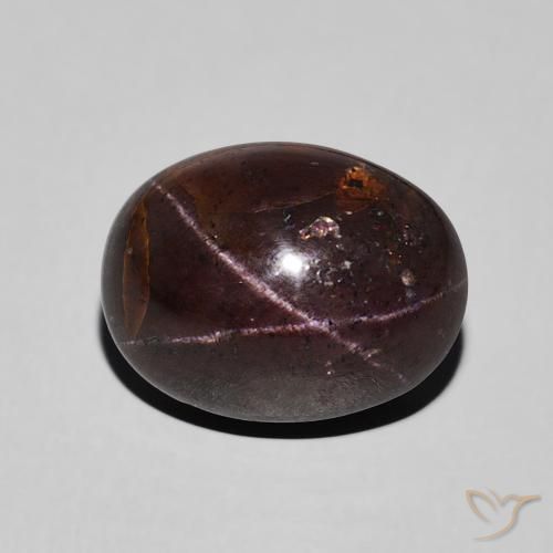 7.28ct Натуральный Темно-красный Звездчатый Гранат, Овал, Непрозрачный