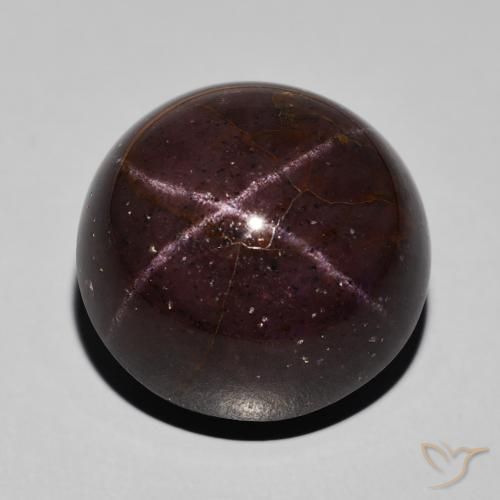 40.98ct Натуральный Красное дерево Звездчатый Гранат, Круглый, Непрозрачный