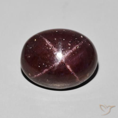 14.88ct Натуральный Темно-красный Звездчатый Гранат, Овал, Непрозрачный