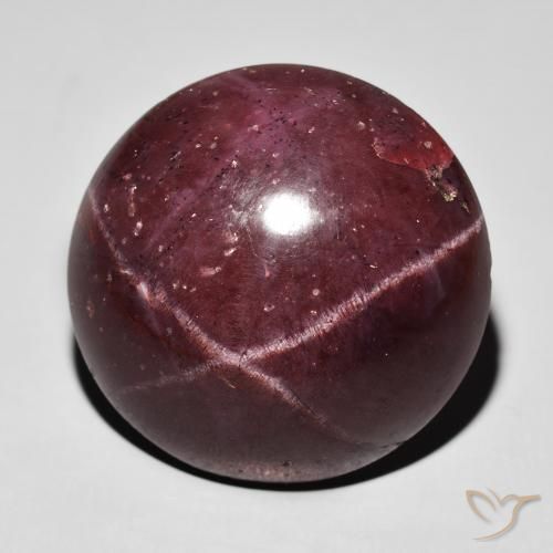 55.54ct Натуральный Красное дерево Звездчатый Гранат, Круглый, Непрозрачный