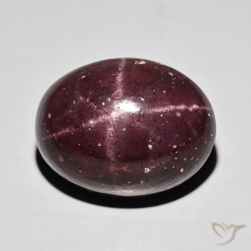 38.00ct Натуральный Красное дерево Звездчатый Гранат, Овал, Непрозрачный